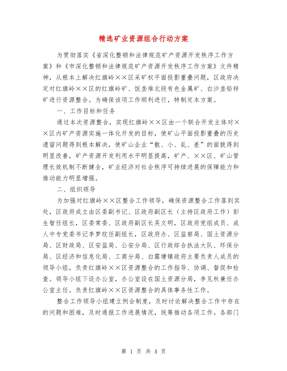 矿业资源组合行动方案_第1页