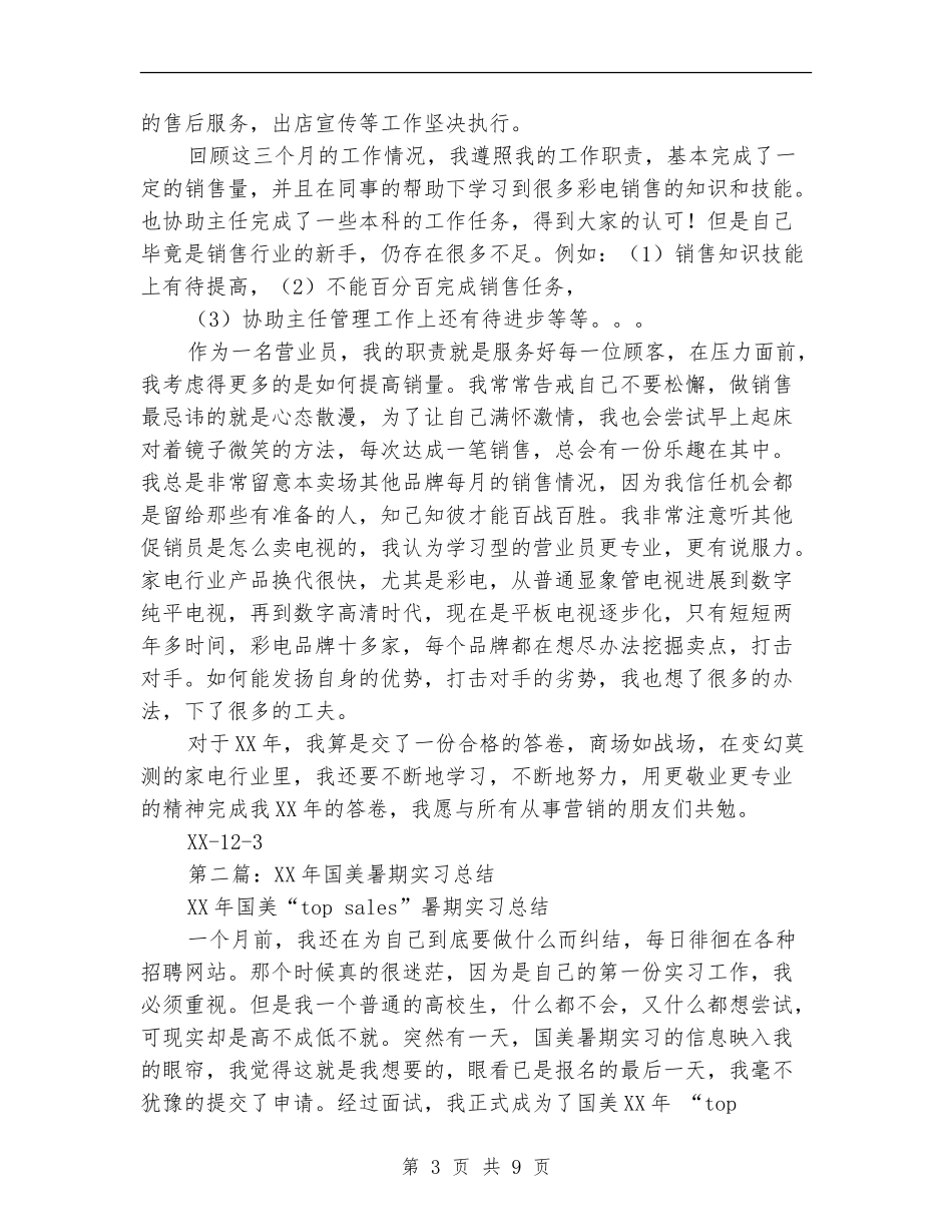 国美财务工作总结_第3页