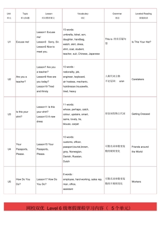 学而思新概念英语课程体系表