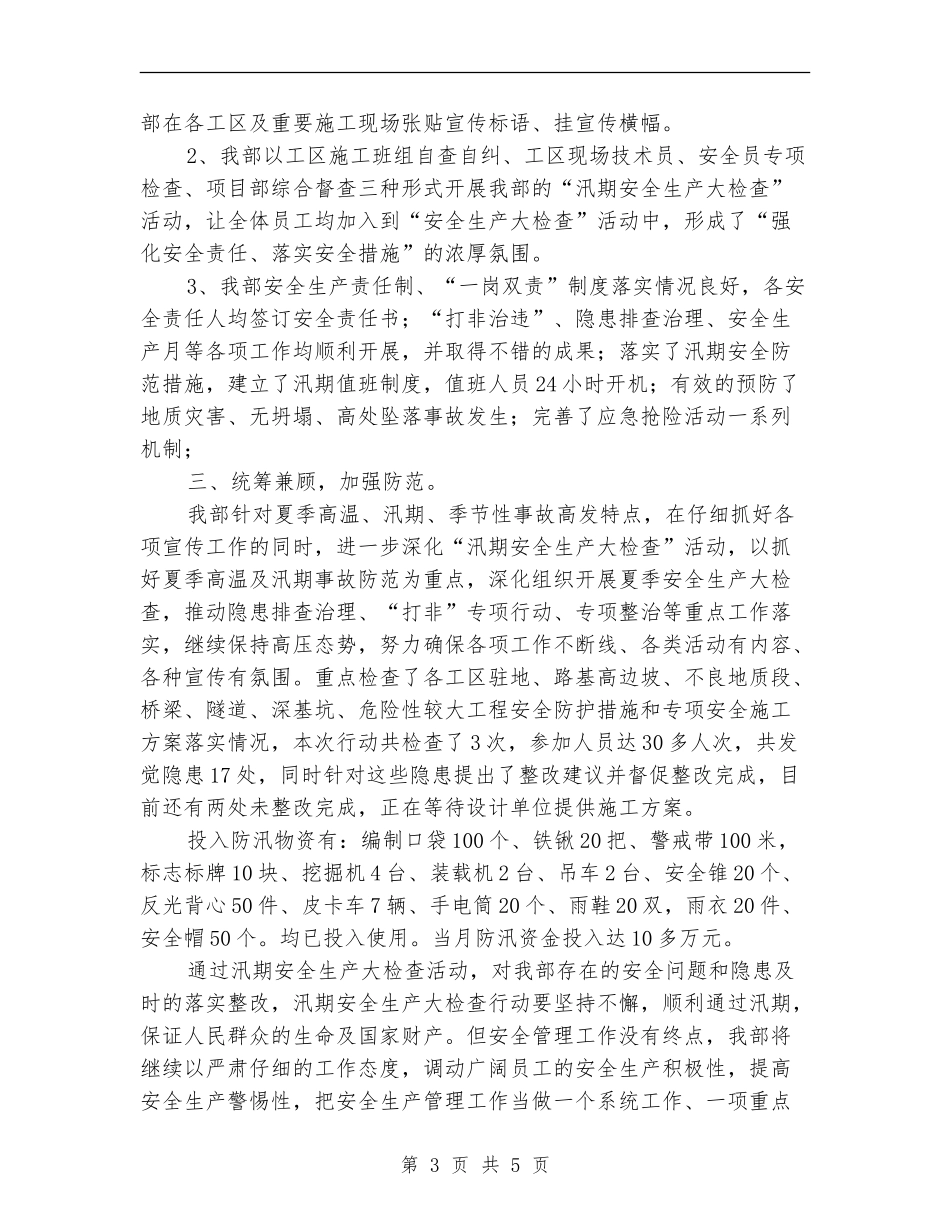 汛期安全生产大检查行动工作总结_第3页