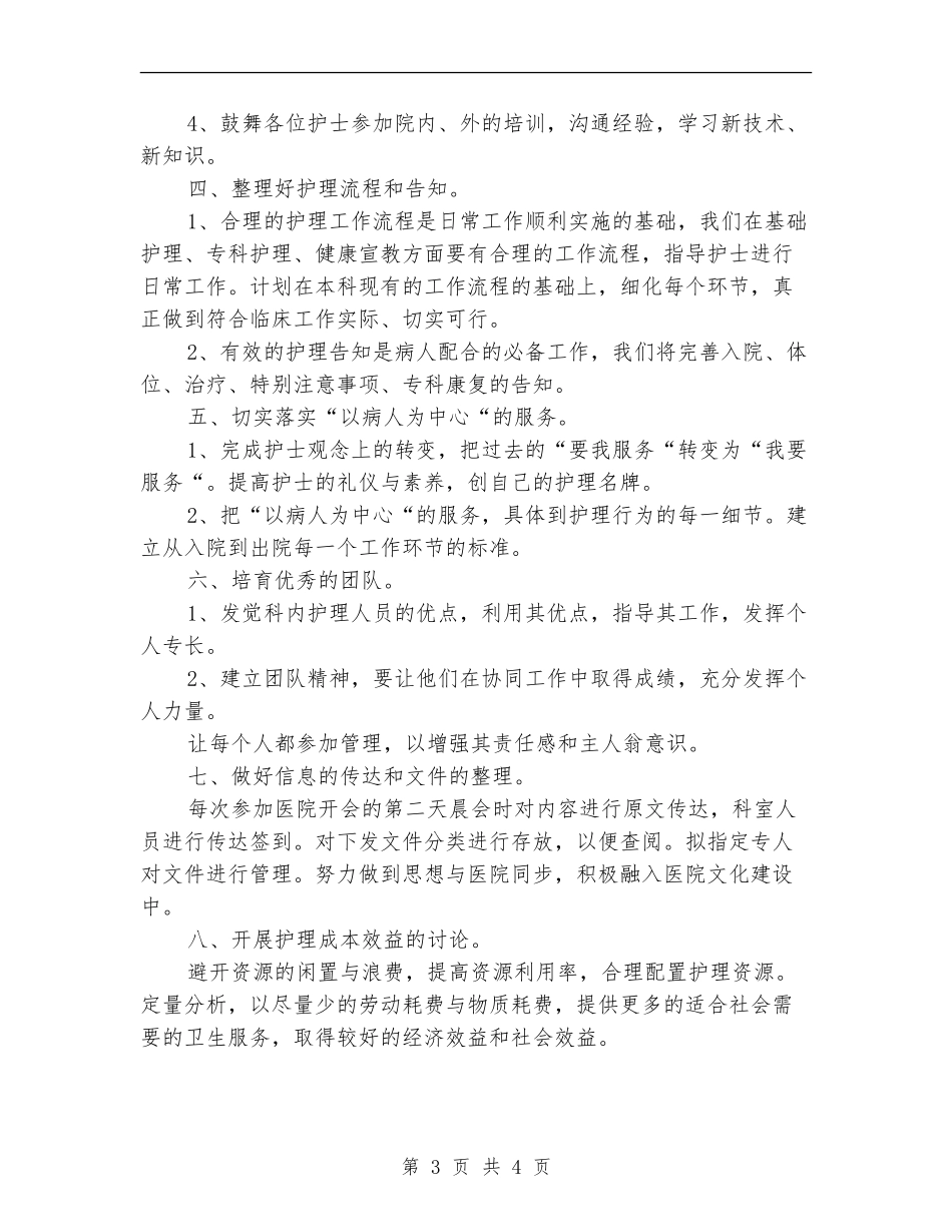 医院骨科2024年护理工作计划_第3页