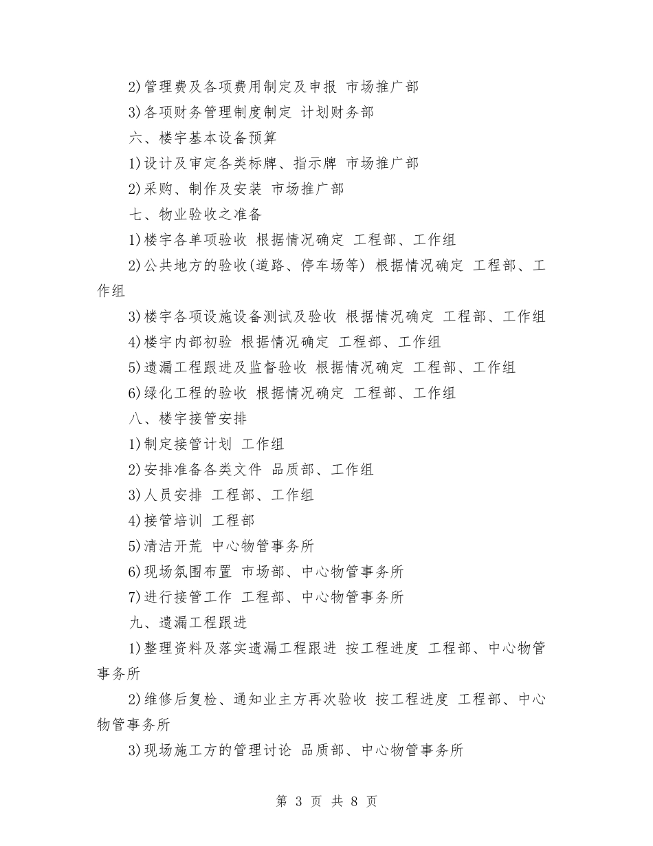 2024年5月前期物业管理工作计划范文与2024年5月办公室工作计划2汇编_第3页
