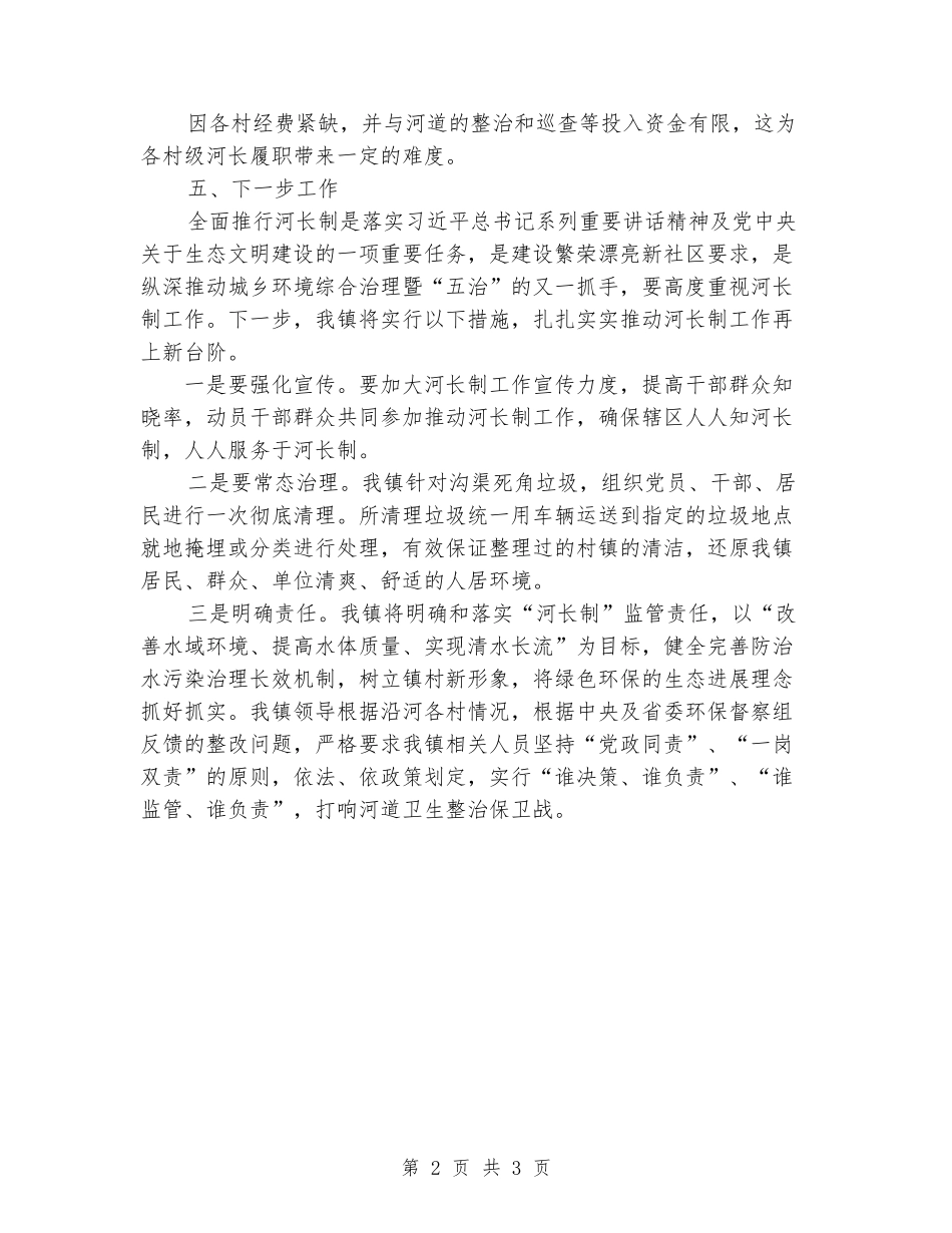 社区镇河湖长制工作年度总结报告_第2页