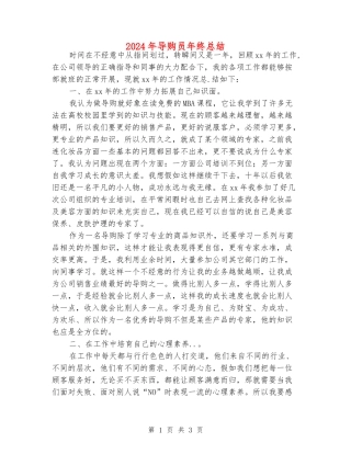 2024年导购员年终总结