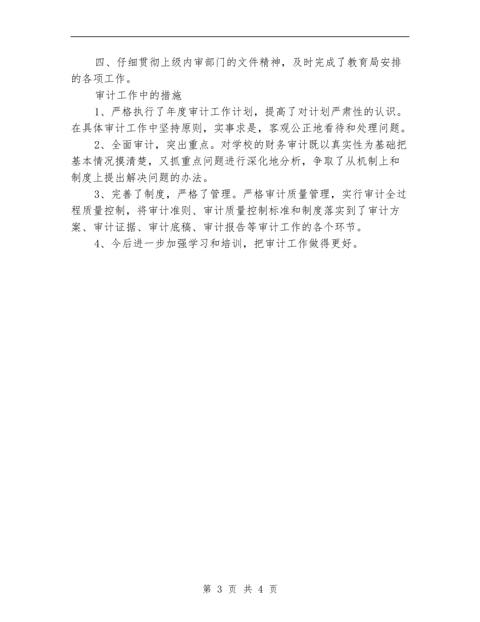 2024年上半年审计小组个人总结范文【新版】_第3页