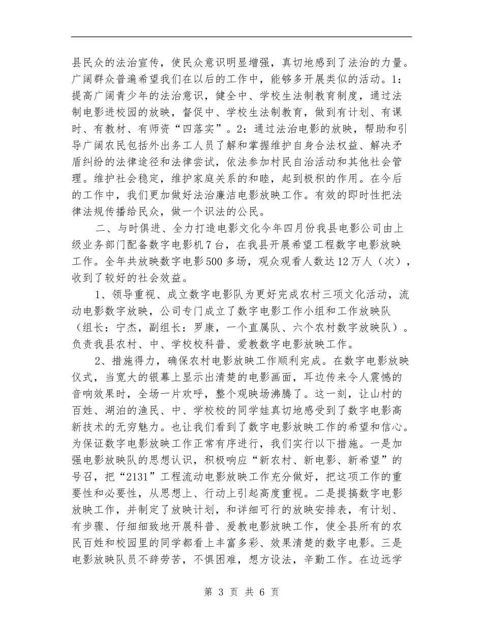 电影公司年度工作总结_第3页