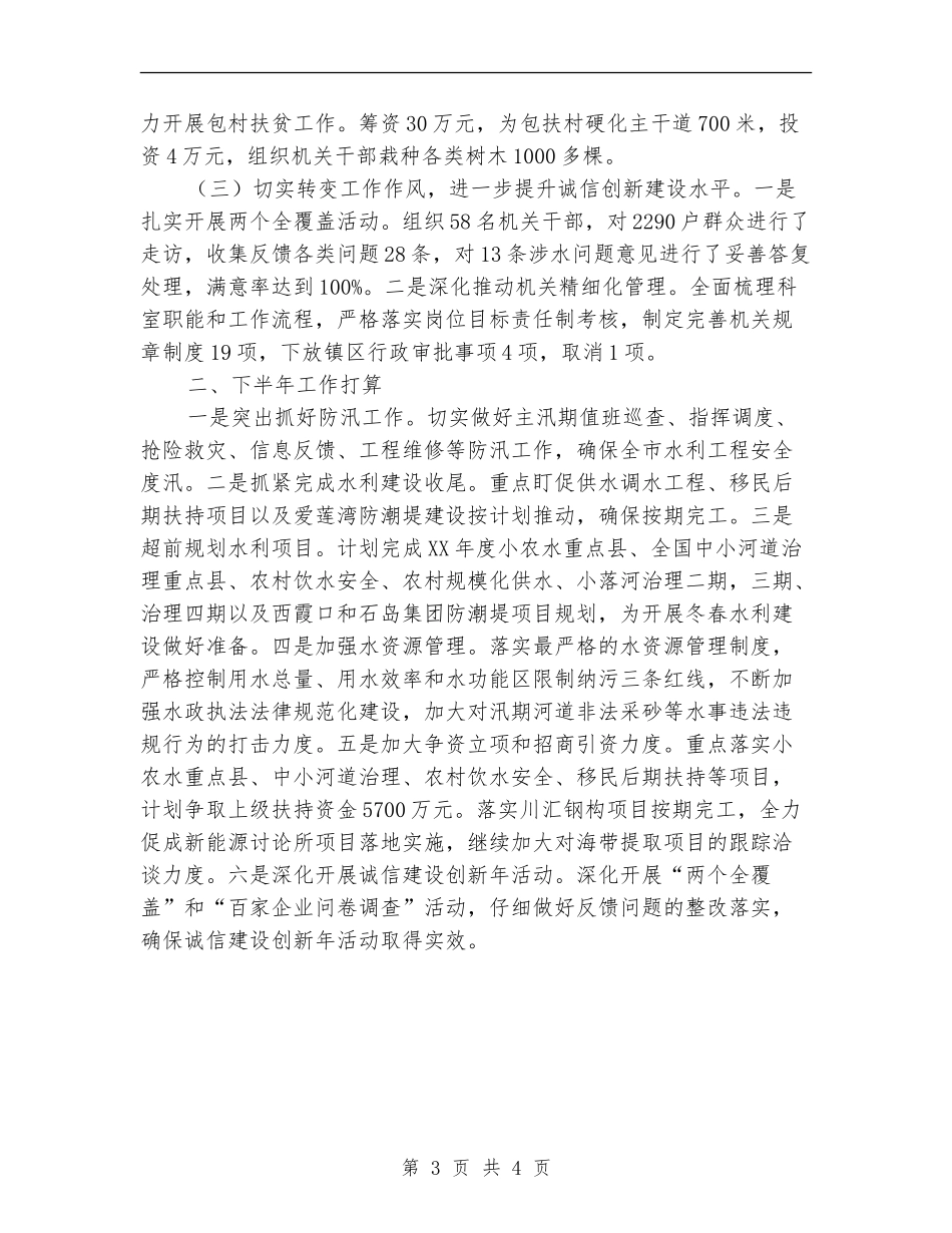 水利局2024年上半年重点工作总结_第3页