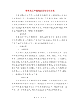 地区产能淘汰目标行动方案