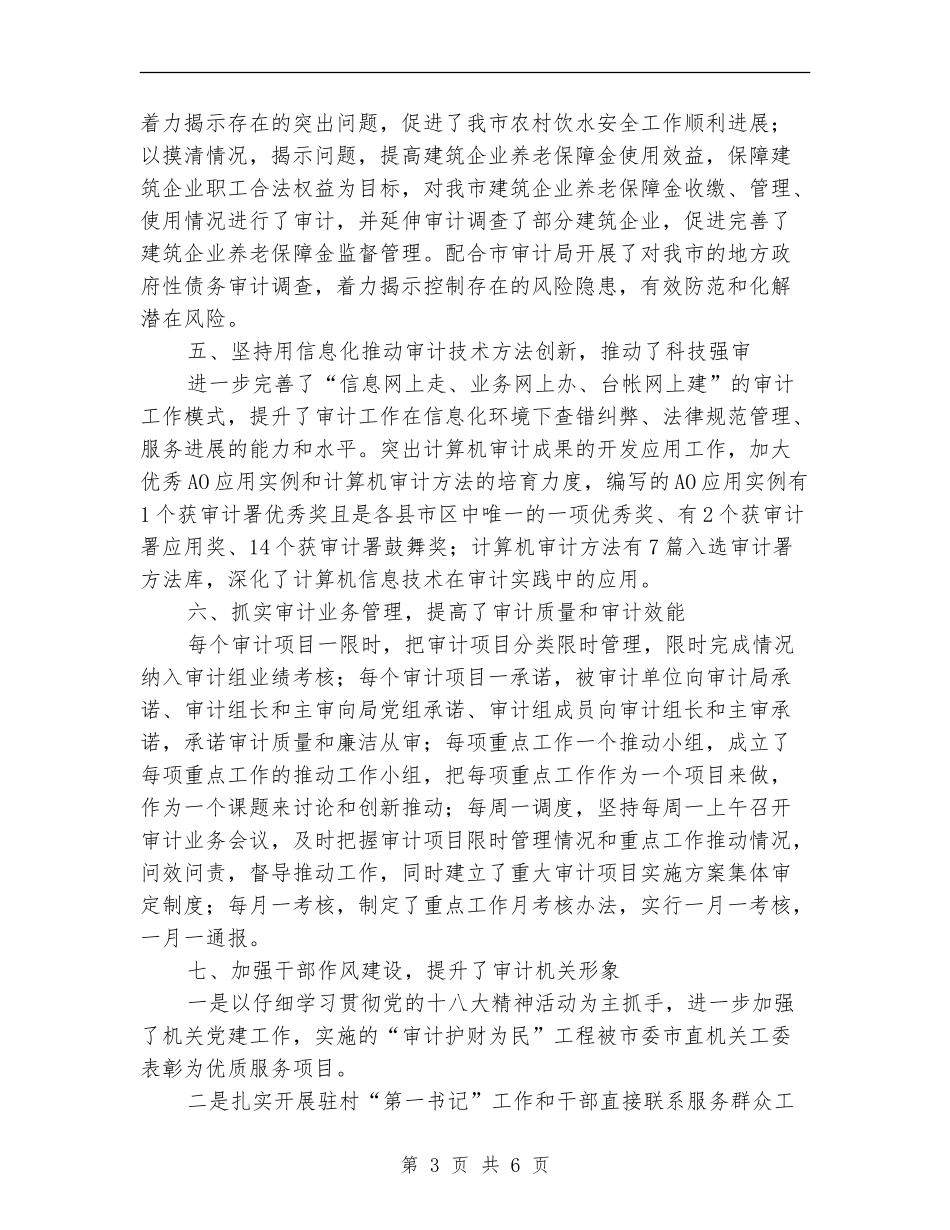 审计局2024年上半年总结及下半年打算_第3页