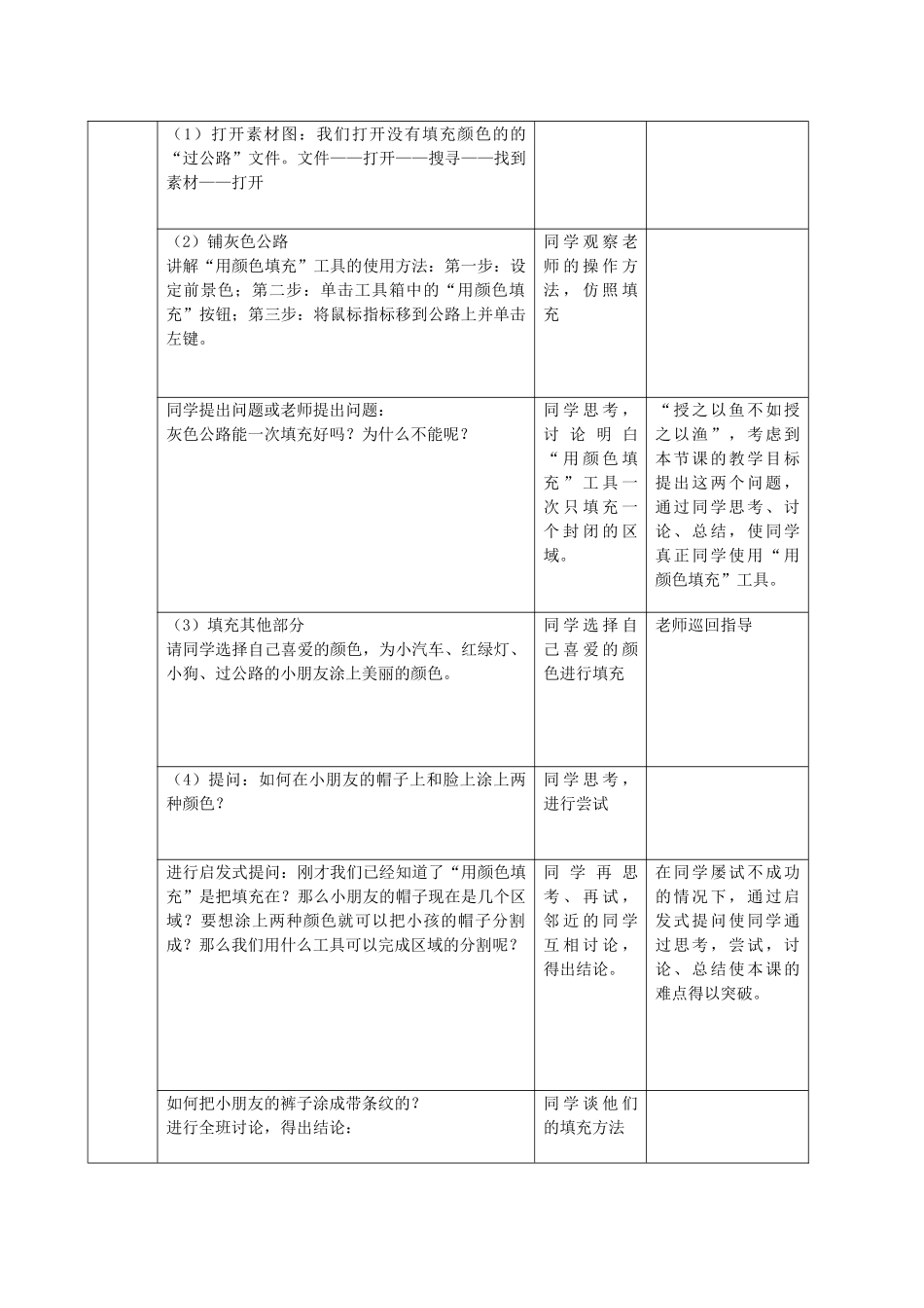 2024-2024年小学信息技术第一册-缤纷的色彩——“喷枪”工具与颜色填充的使用-3教案-河大版_第2页