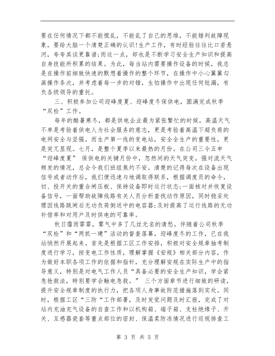 变电站年终工作总结报告_第3页