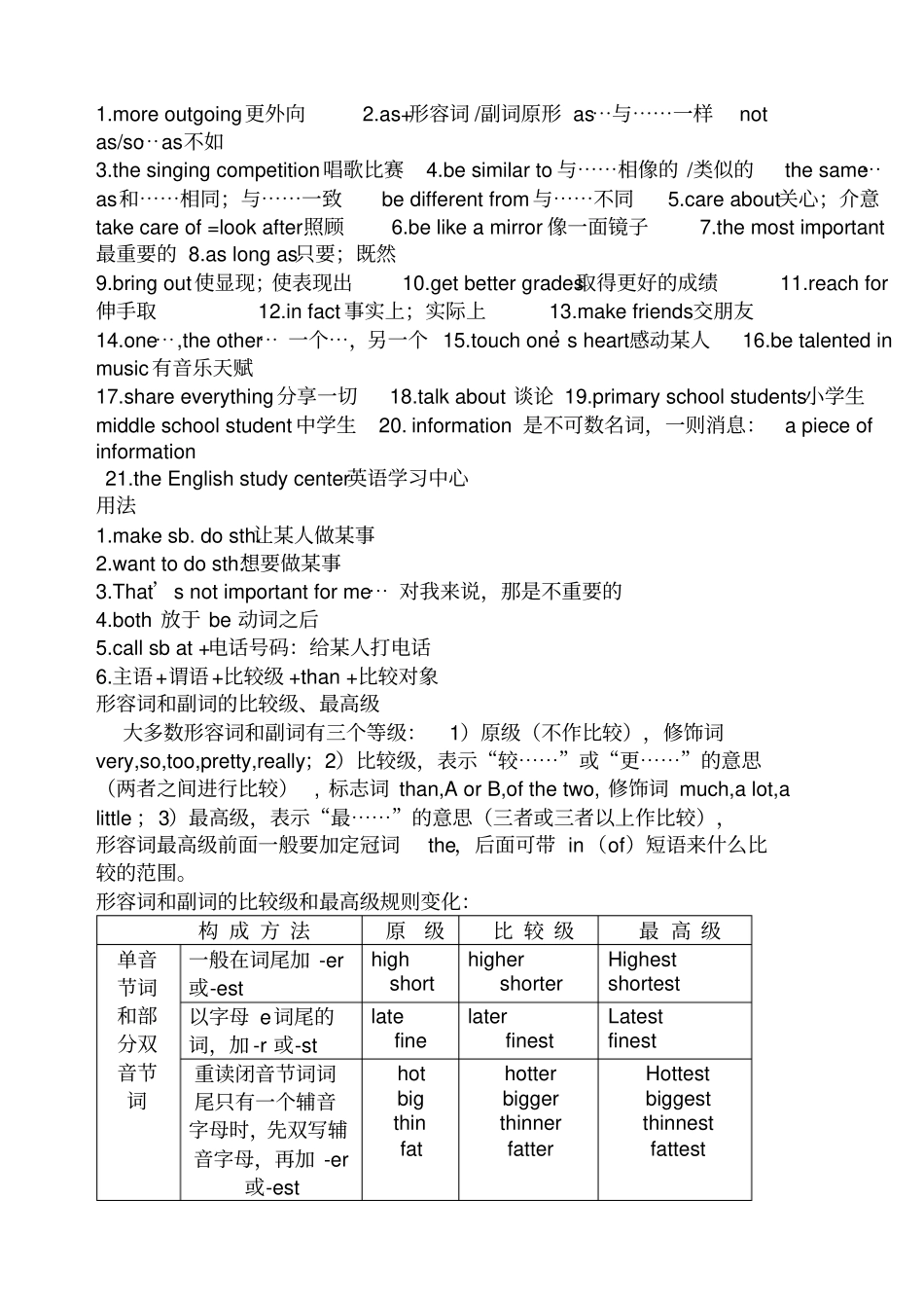 2018人教版八年级英语上册单元知识点总结_第3页