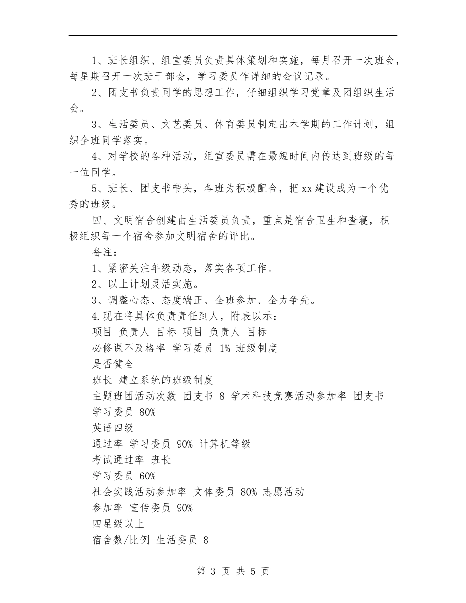 创建“优良学风班”的计划书_第3页