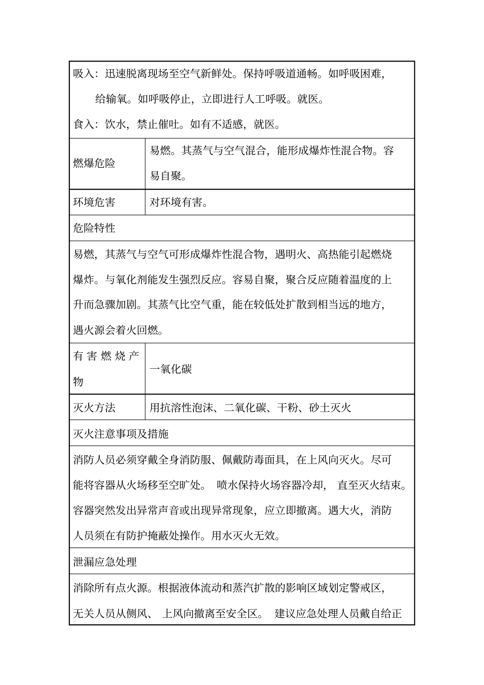 丙烯酸甲酯安全技术说明书_第3页