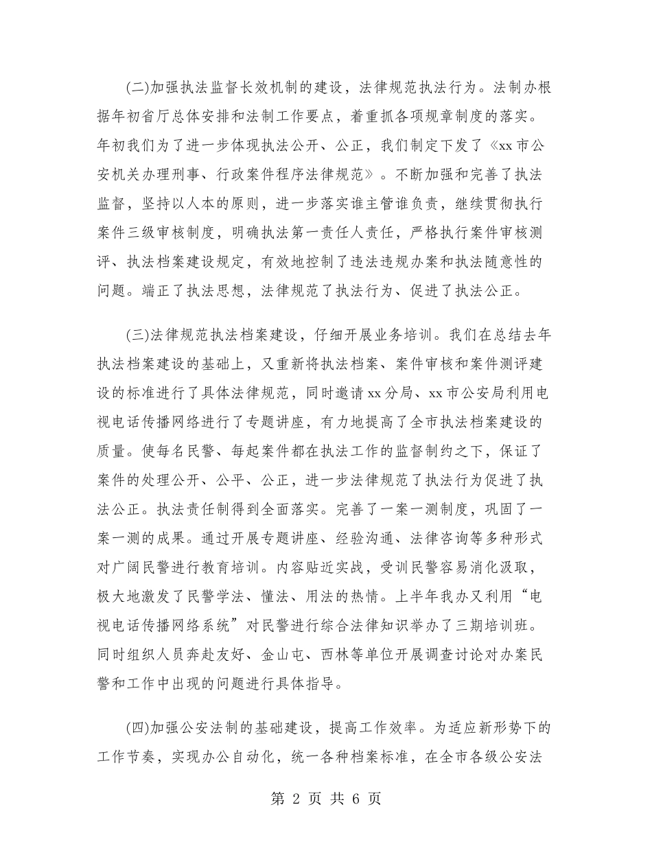 2024年市法制办工作总结范文_第2页