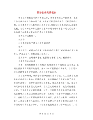 管治软件实验报告