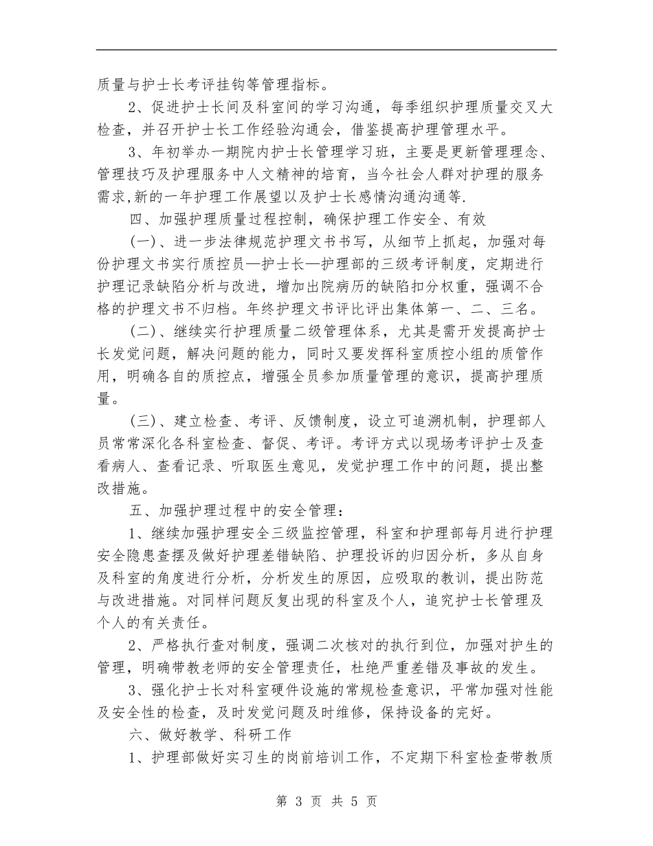 护理工作计划2024年度_第3页