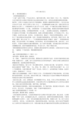 小学土地日征文 