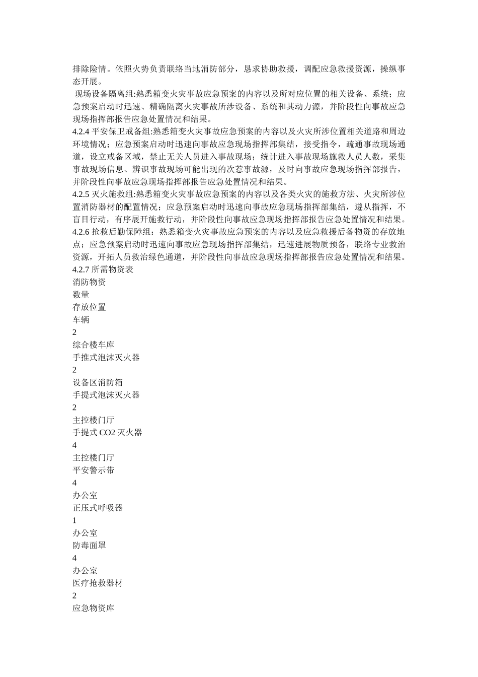 箱变火灾事故专项应急预案 _第2页