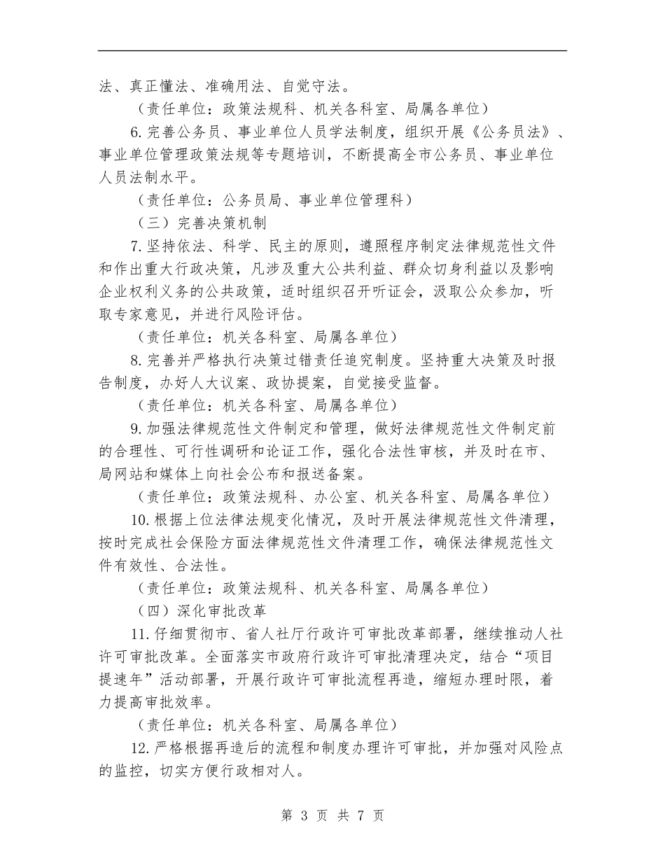 人力资源社会保障依法行政工作要点_第3页