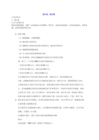 统计表统计图学习预案新课标人教版 