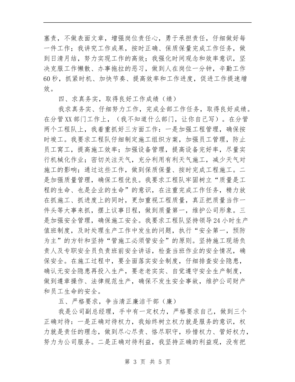 公司副总经理年度述职报告_第3页