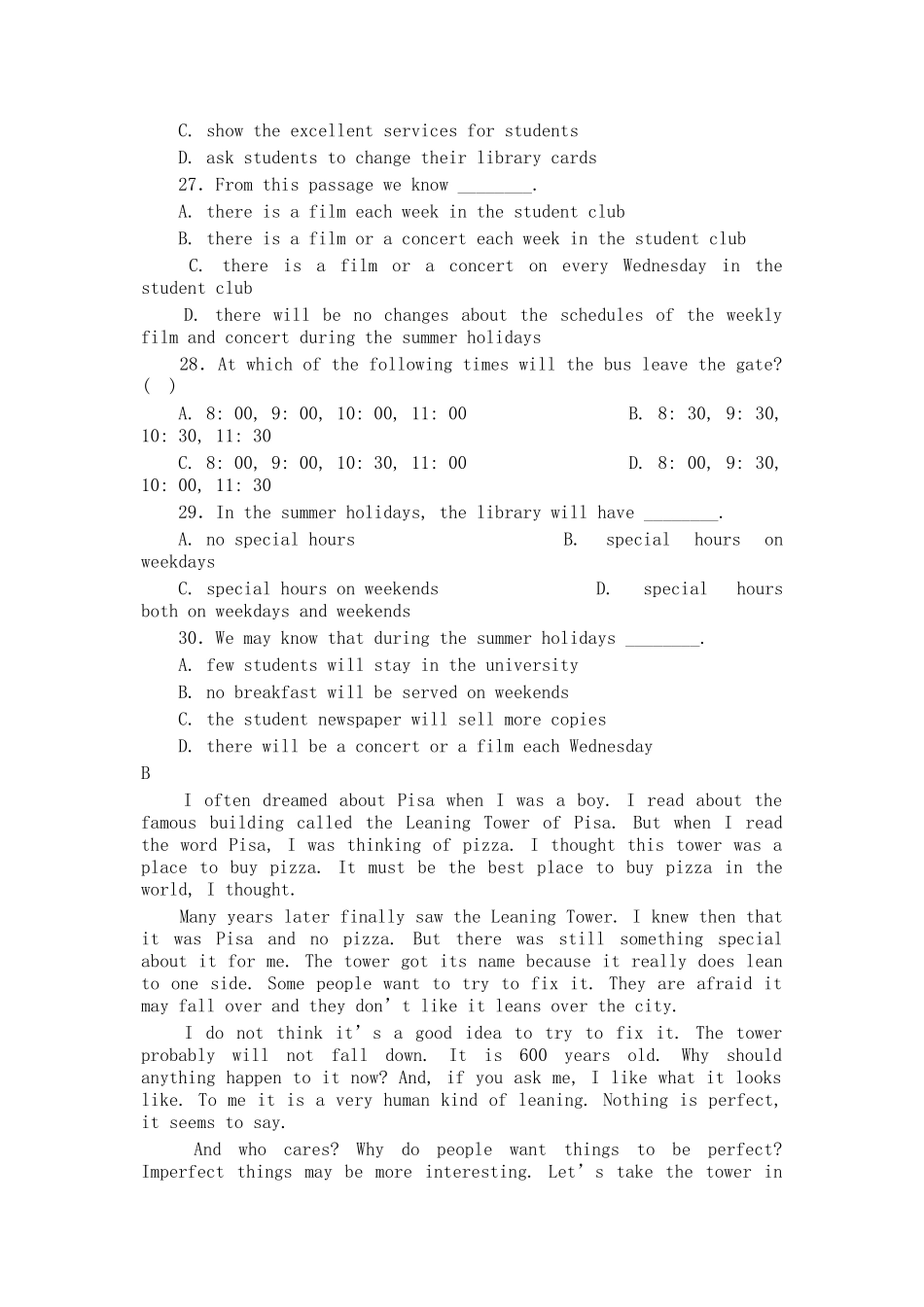 新目标八年级英语下册期中练习题及答案4套2 _第3页