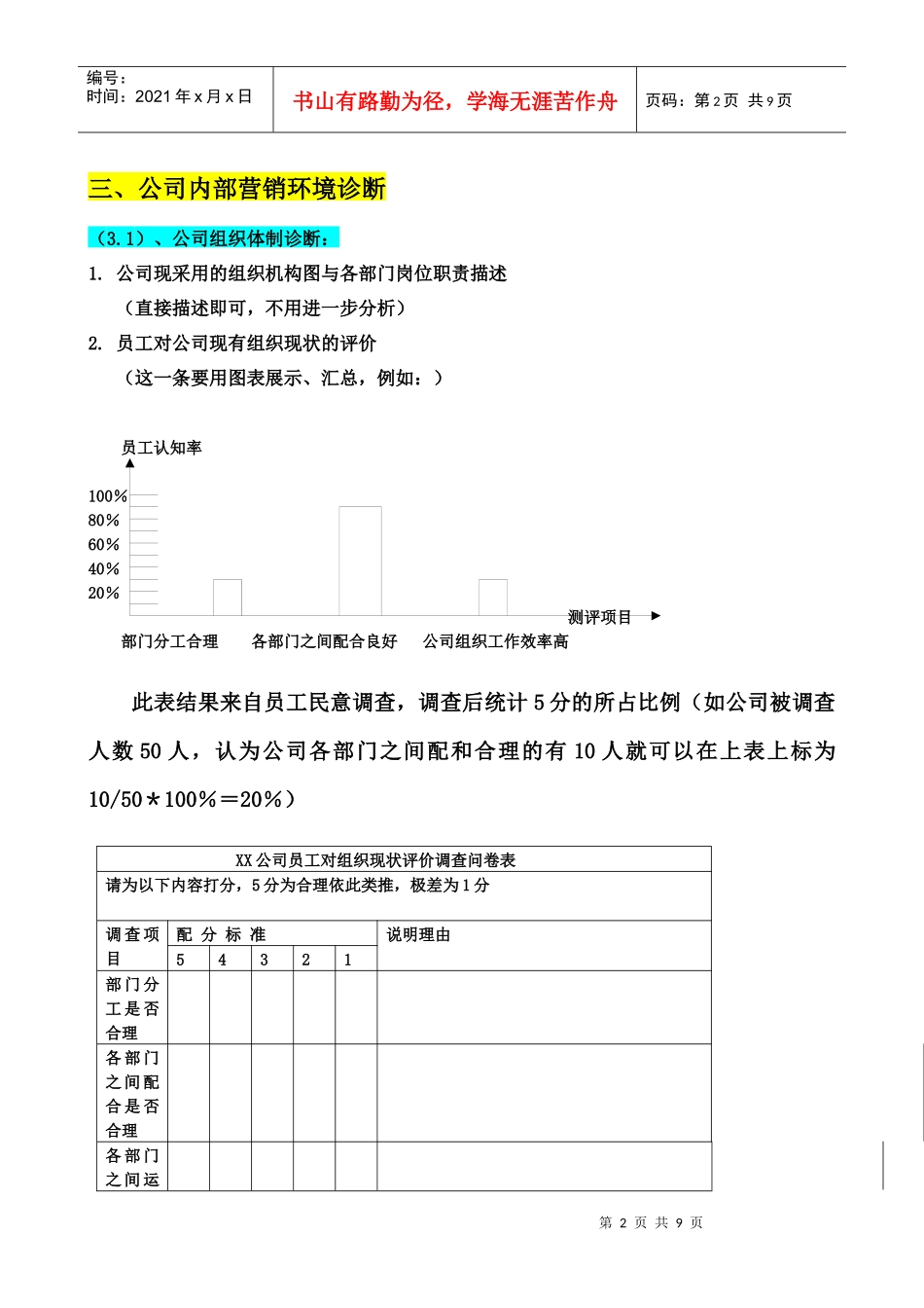 市场营销诊断报告的书写格式培训_第2页