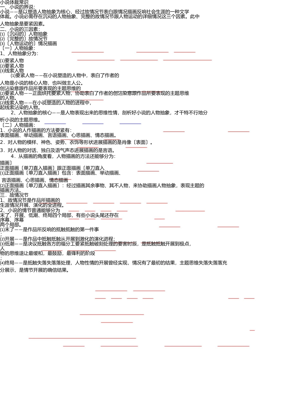 小说文体知识 _第1页