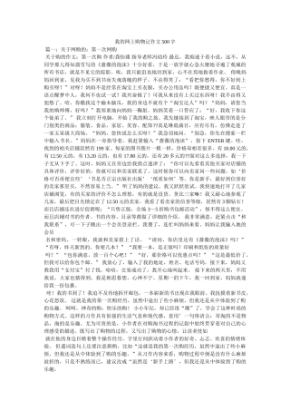 我的网上购物记作文500字 
