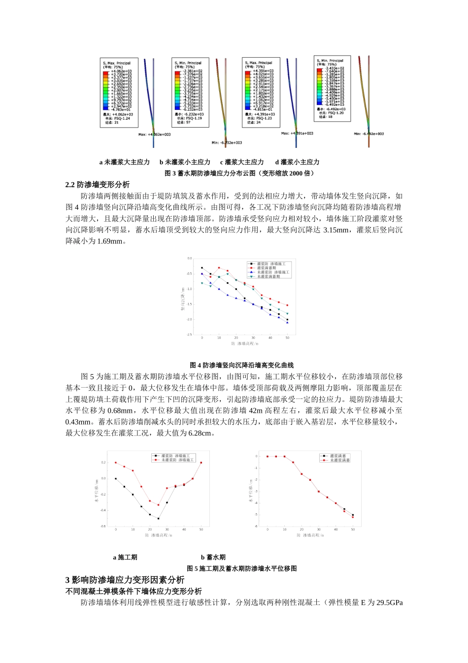 岩溶地基防渗墙应力变形影响因素 _第3页