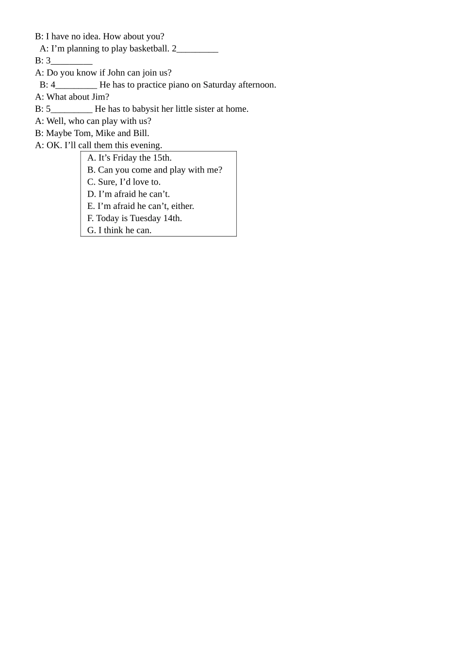 五年级下册Unit 6 See you at the party知识点及练习题2 _第3页