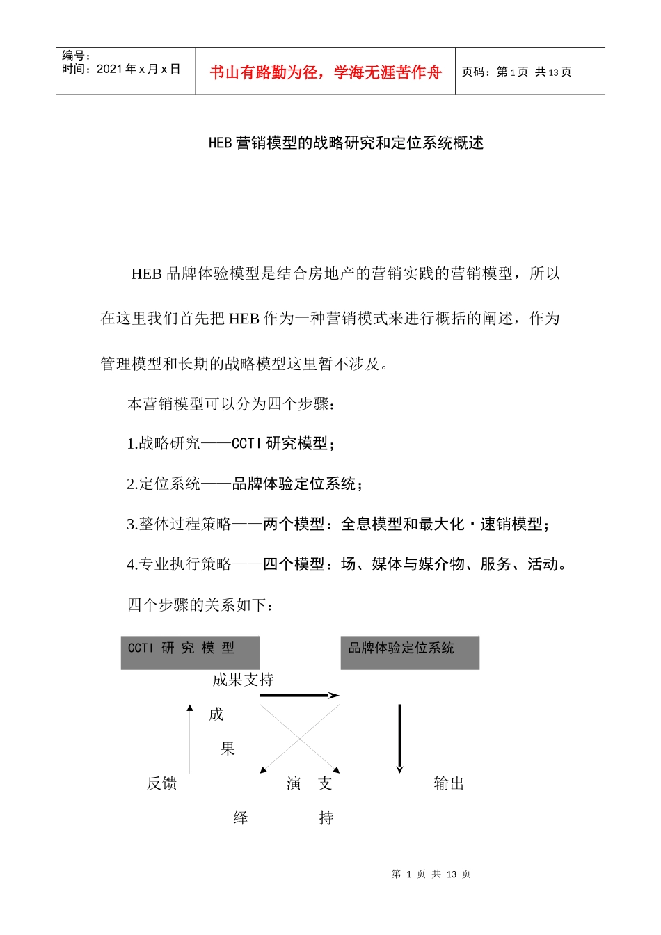 HEB营销战略模型和定位系统分析_第1页