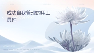 成功自我管理的实用工具课件