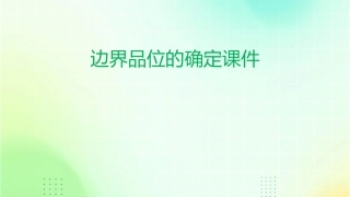 边界品位的确定课件