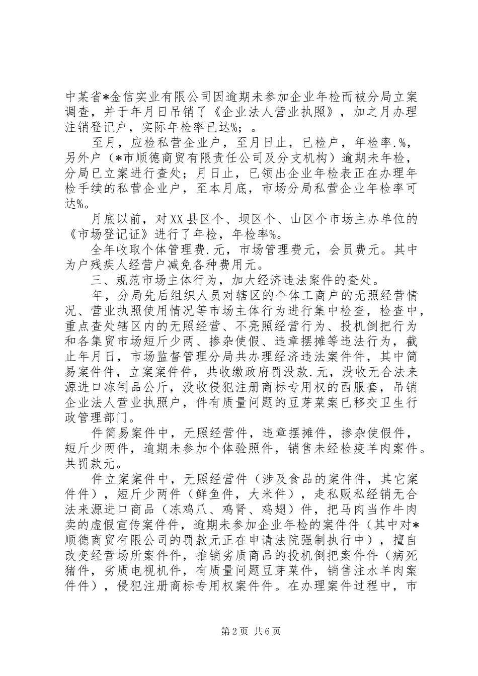 市场监督管理分局年终工作总结_第2页