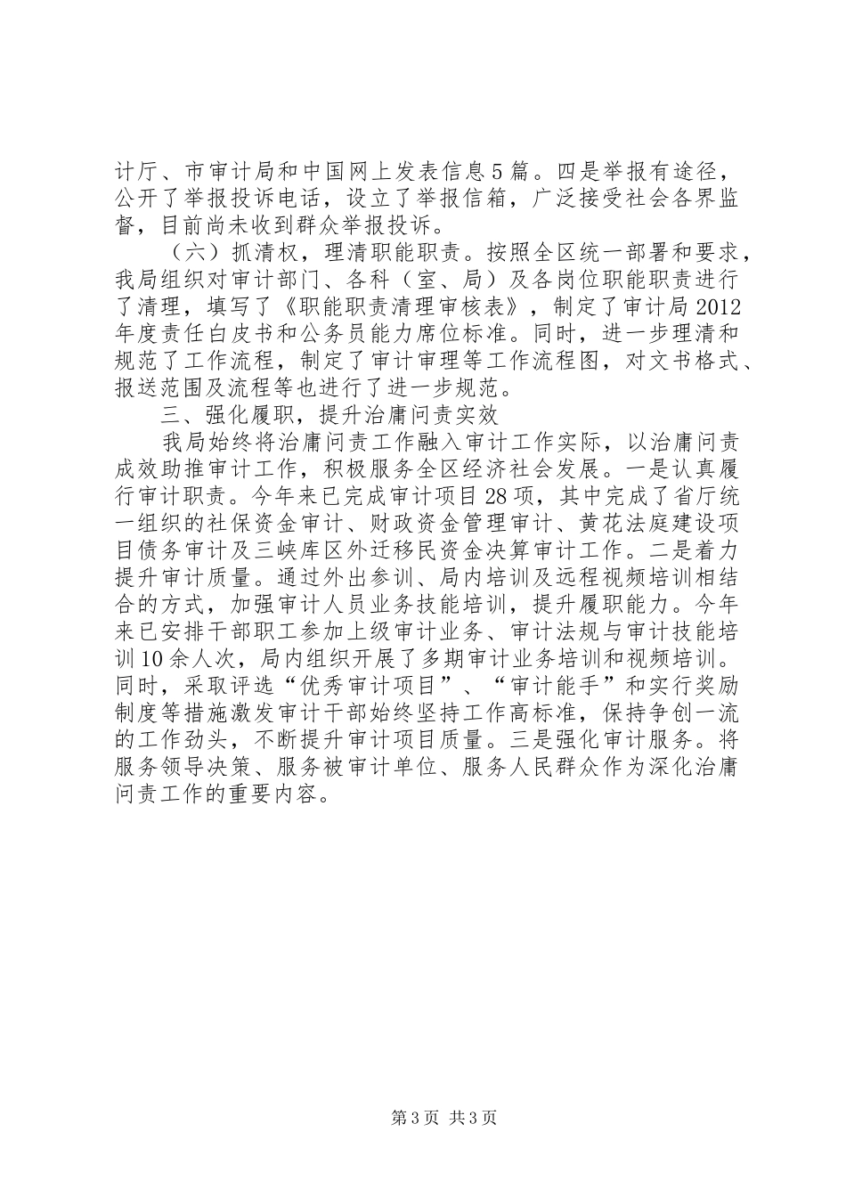 审计局前阶段治庸问责工作小结_第3页