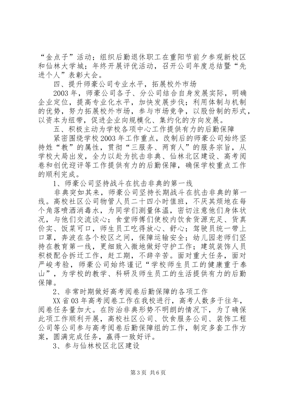 师豪公司ＸＸＸＸ年度工作总结_第3页