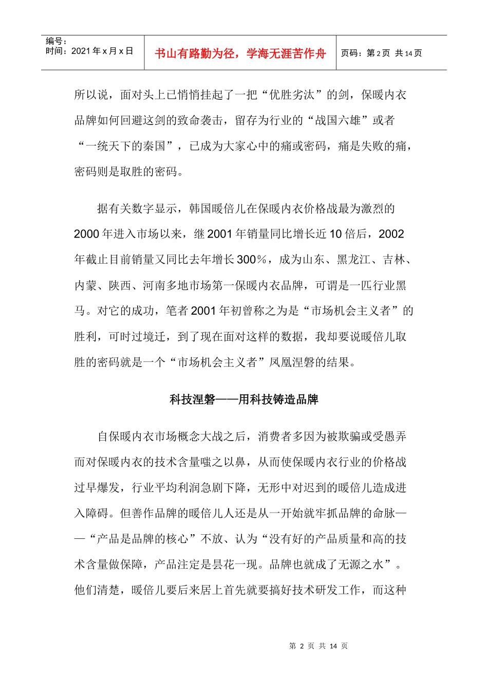 个品牌内衣的营销方案案例解析个_第2页