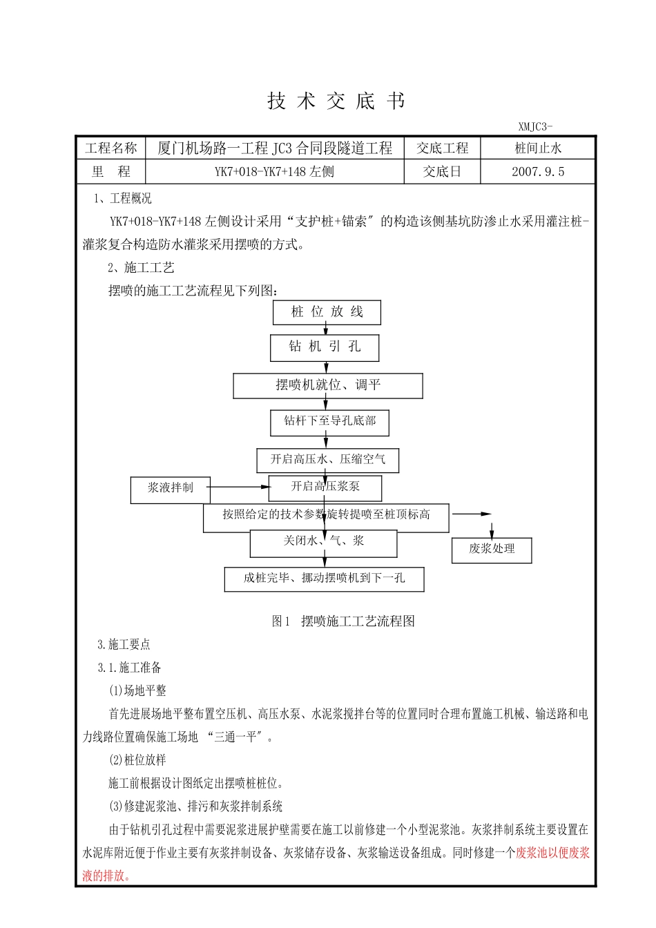 隧道工程技术交底_第1页