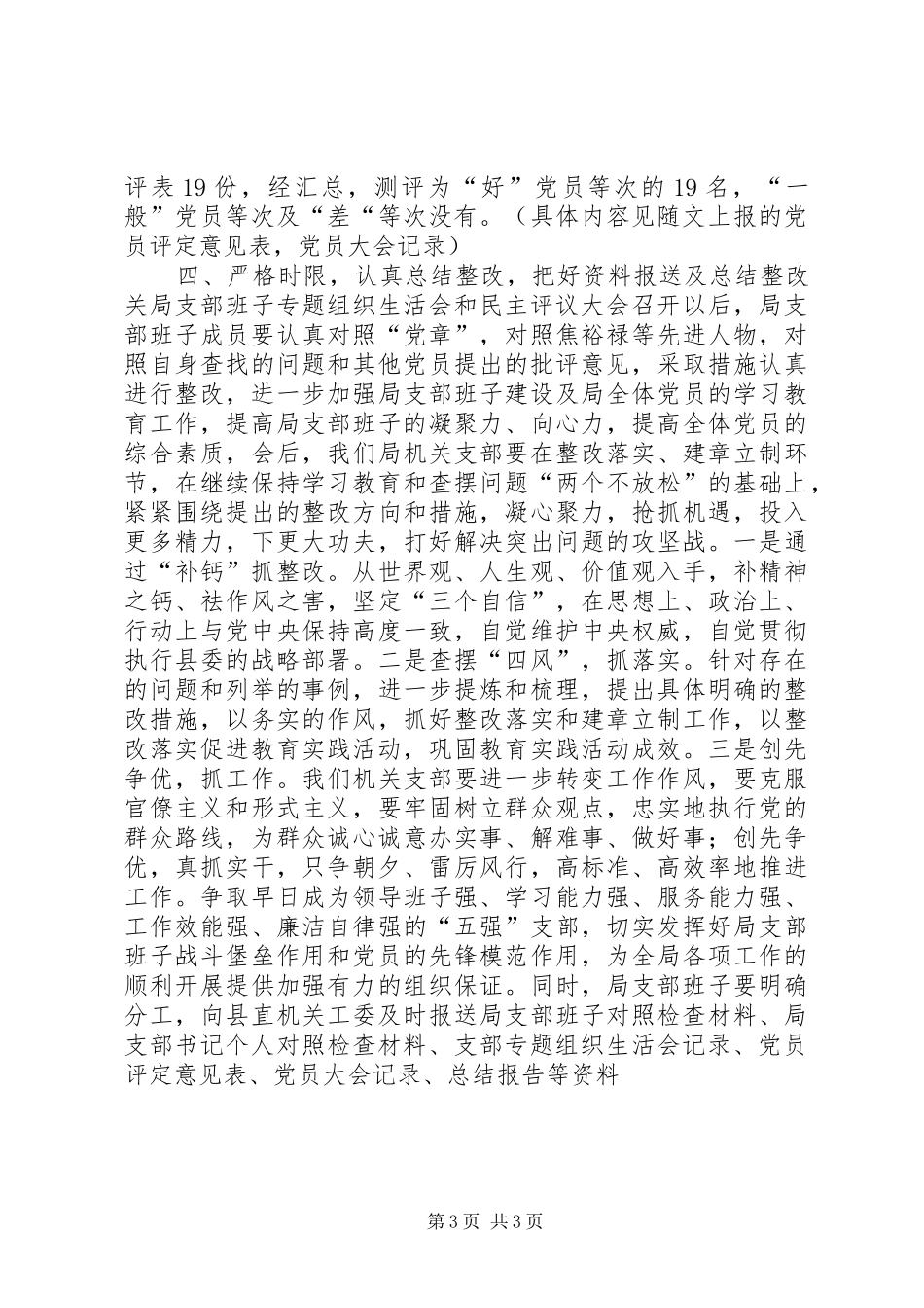 审计局党支部民主评议工作总结_第3页