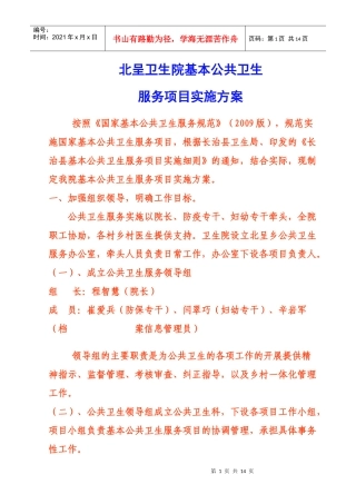 基本公共卫生服务项目实施方案445298806