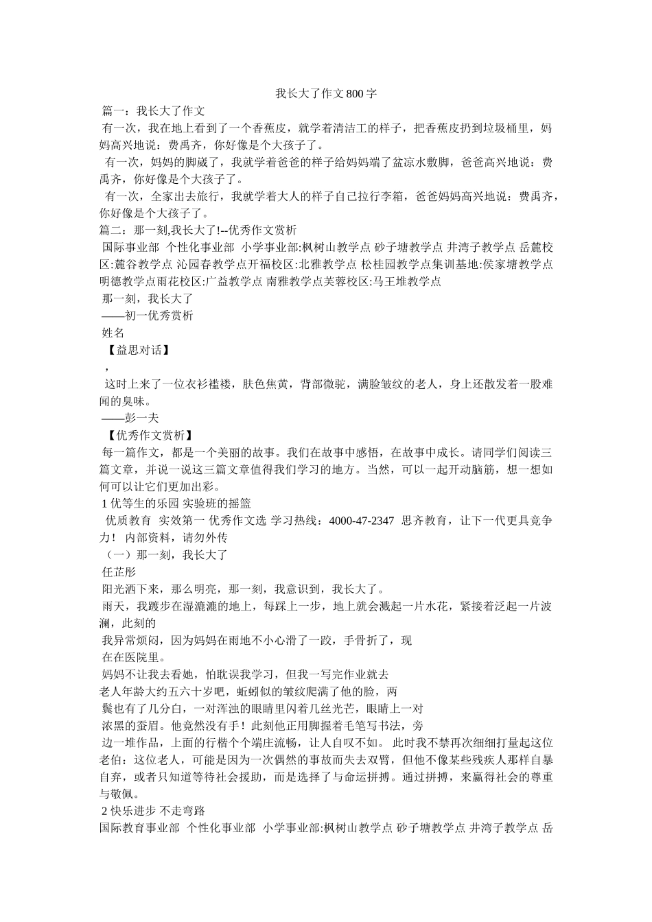 我长大了作文800字 _第1页