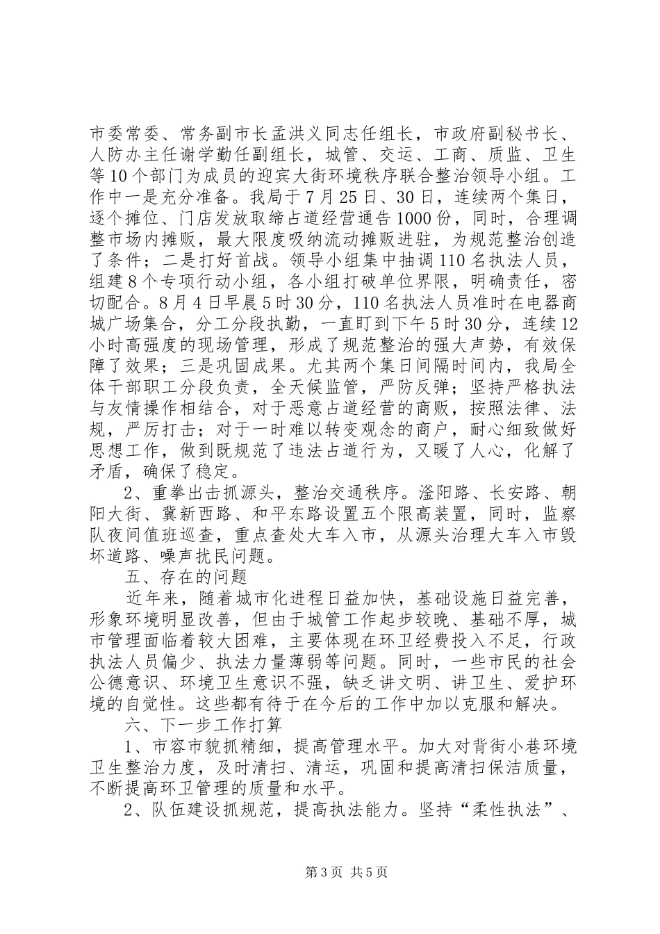 市城市管理局的年度工作总结_第3页