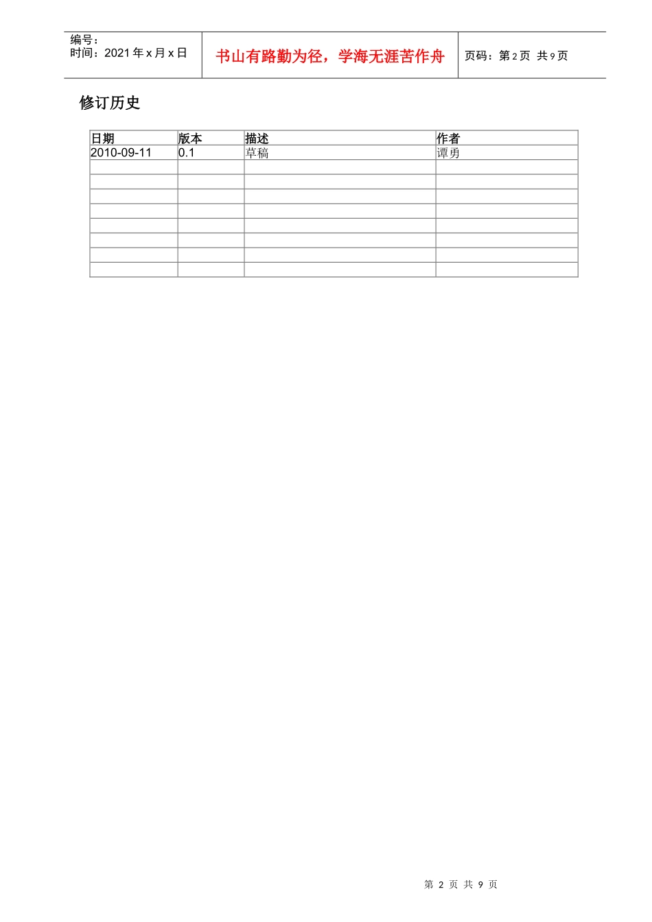 [模板]业务需求说明书_第2页