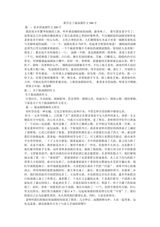 我学会了做汤圆作文500字 