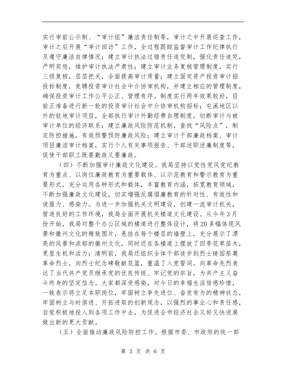 审计机关上年反腐倡廉活动总结---半年工作总结_第3页