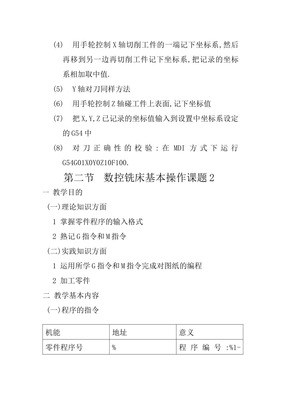 数控铣床基本操作课题1_第2页