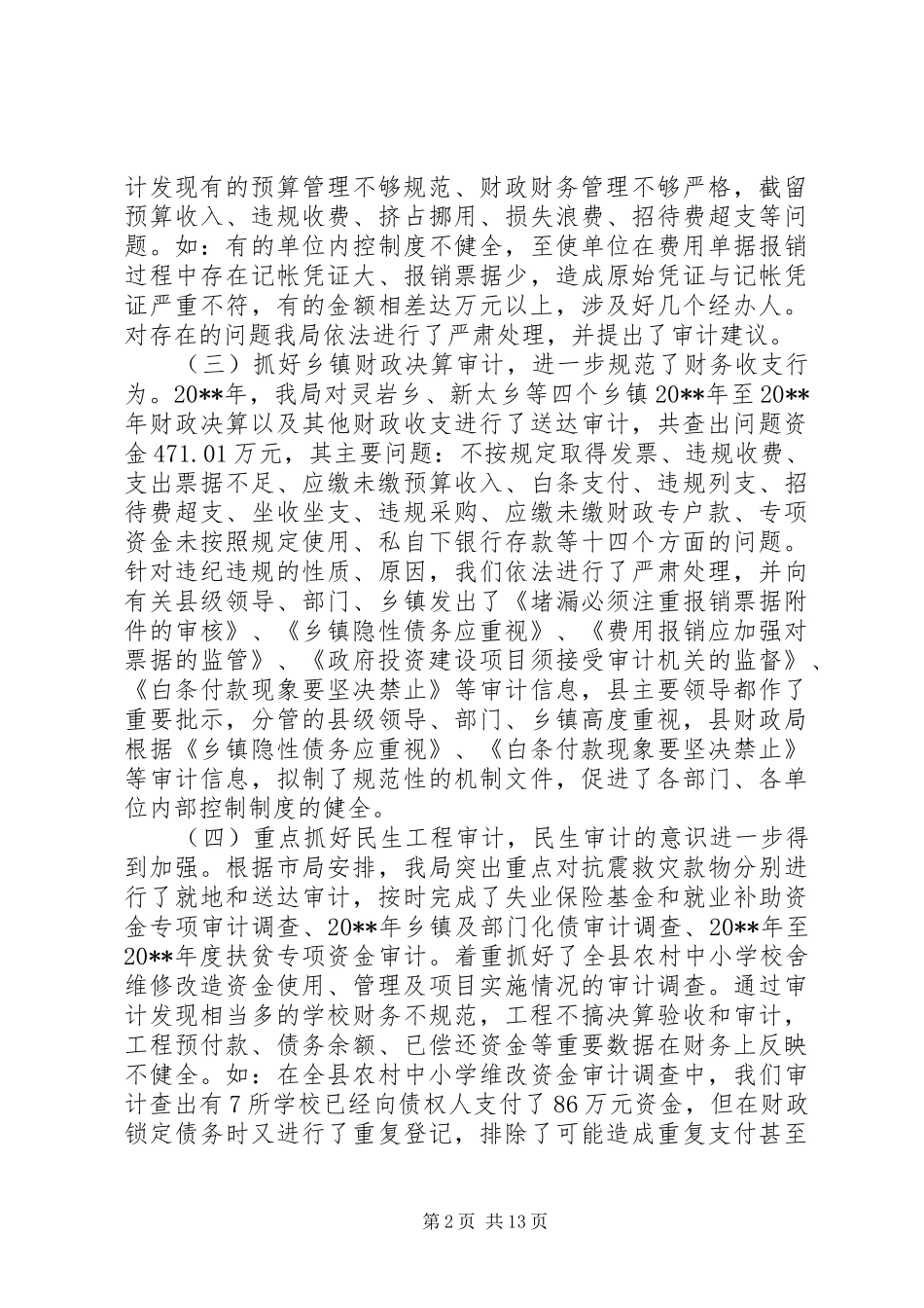 审计局年度审计工作总结_第2页