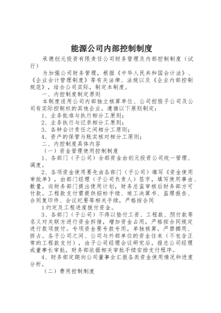 能源公司内部控制规章制度  (2)